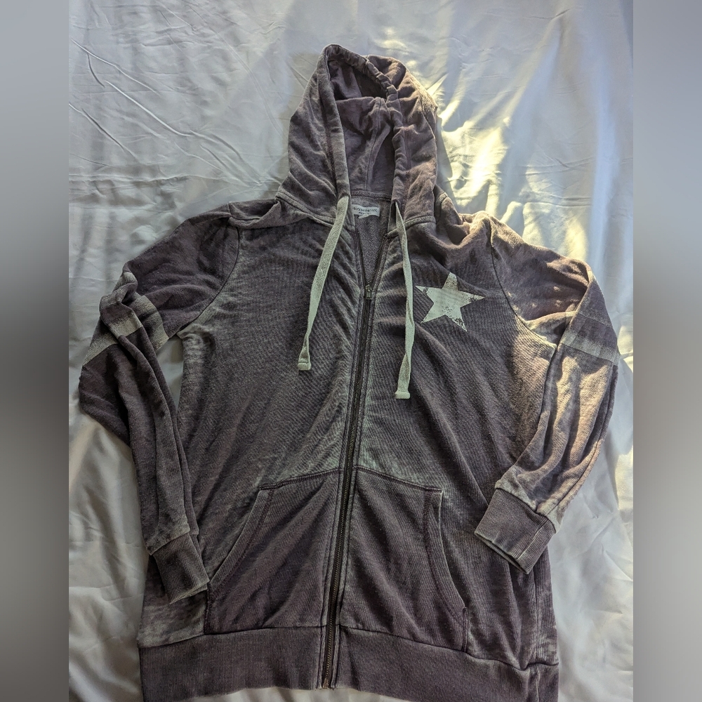 Grayson Threads Women's XL Super Soft‎ Purple Long Sleeve Hoodies With Stars